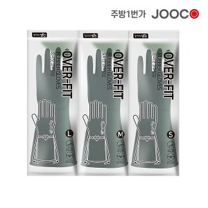 주코(JOOCO) 오버핏 고무장갑 (소) 다크그린